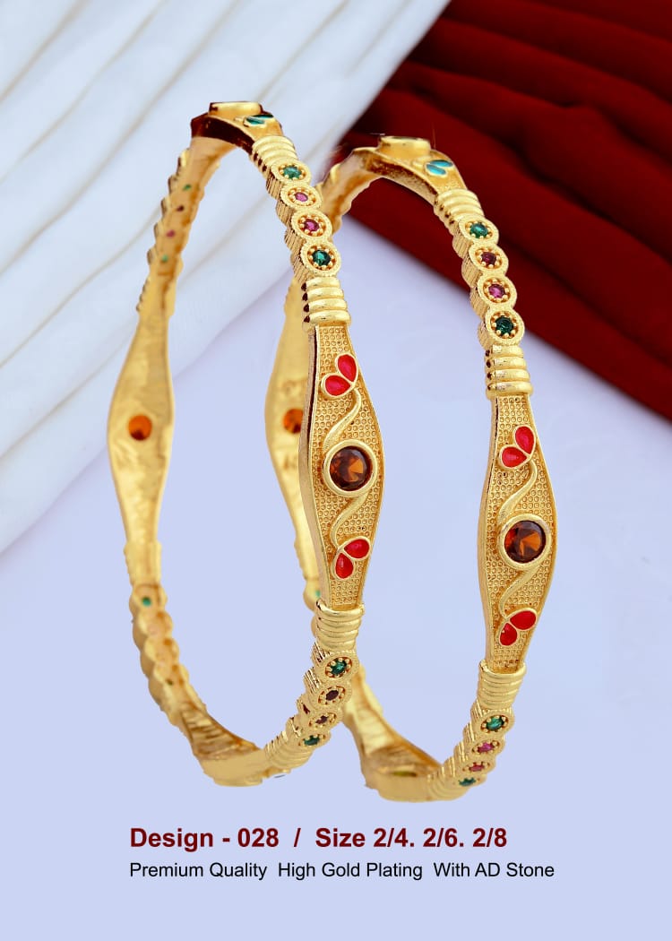 GOLD COVERING BANGLES 028