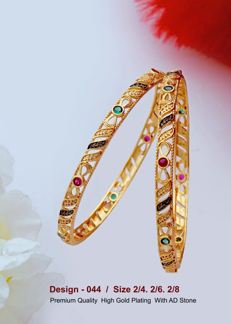 GOLD COVERING BANGLES 044