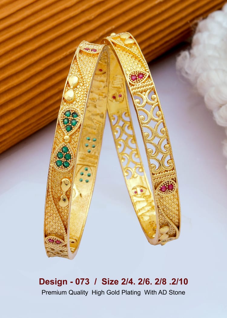 GOLD COVERING BANGLES 073