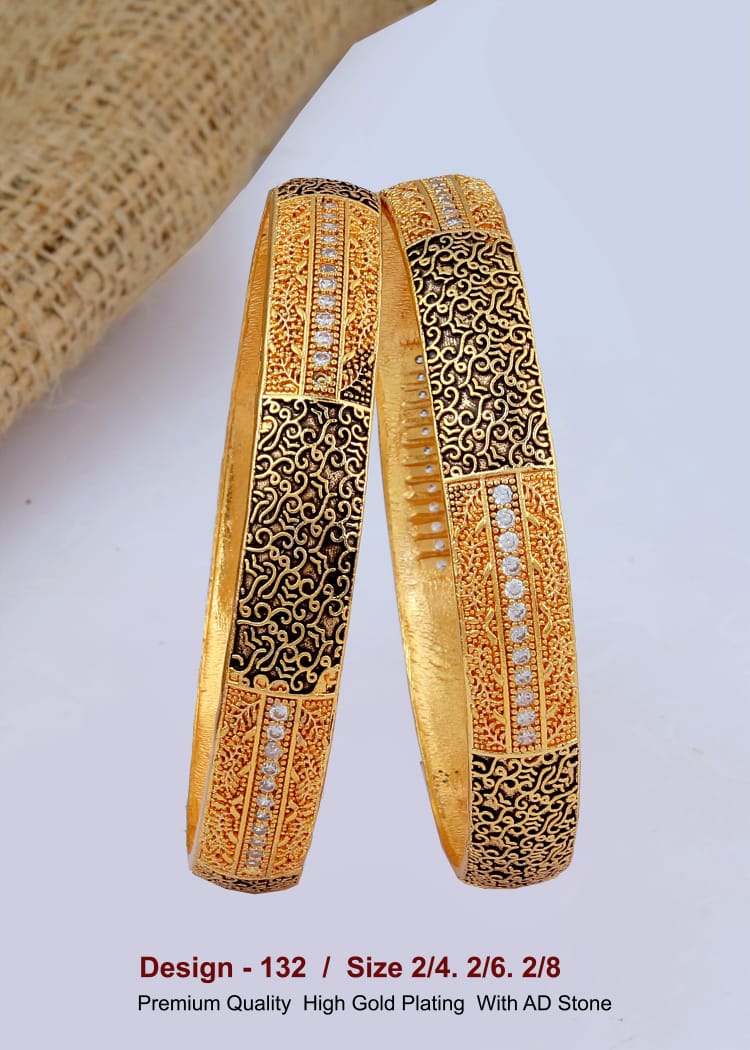 GOLD COVERING BANGLES 132