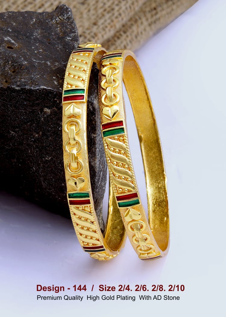 GOLD COVERING BANGLES 144