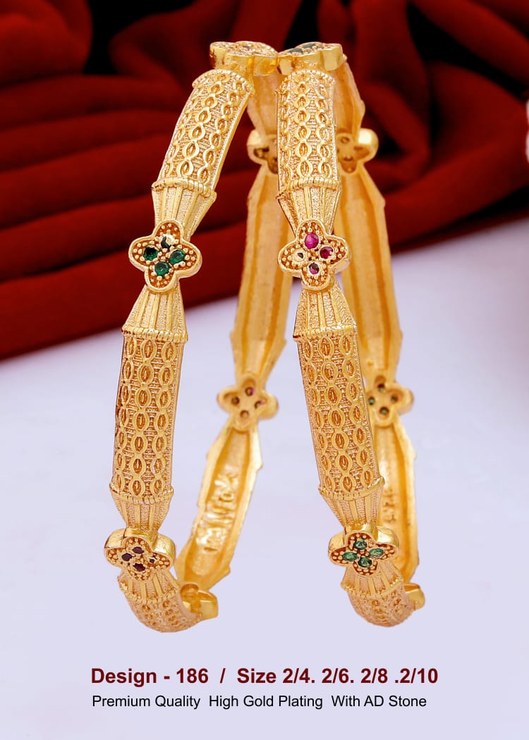 GOLD COVERING BANGLES 186