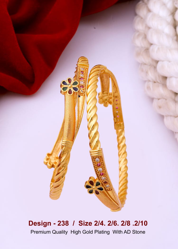 GOLD COVERING BANGLES 238
