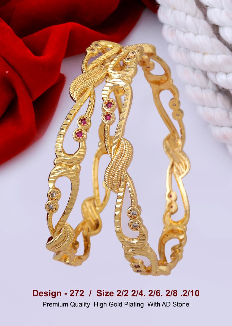 GOLD COVERING BANGLES 272