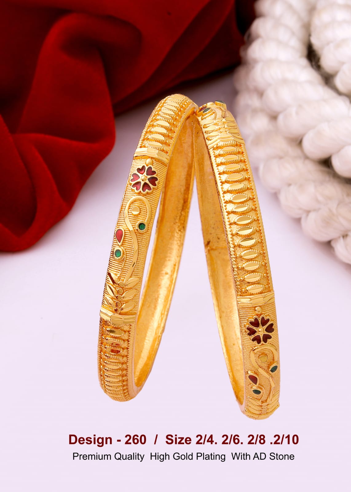 GOLD COVERING BANGLES 260