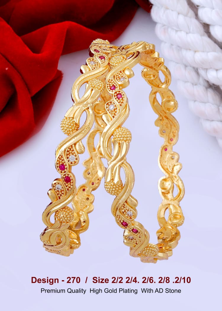 GOLD COVERING BANGLES 270
