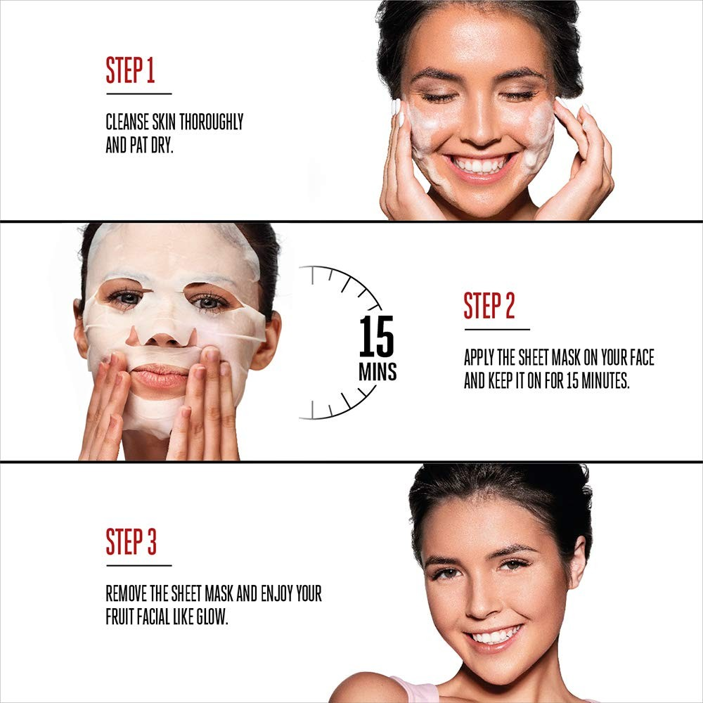 LAKME BLUSH AND GLOW SHEET MASK POMEGRANATE