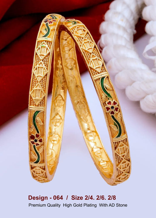 GOLD COVERING BANGLES 064