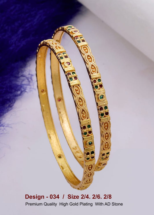 GOLD COVERING BANGLES 034