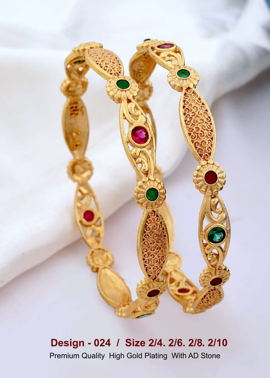 GOLD COVERING BANGLES 024