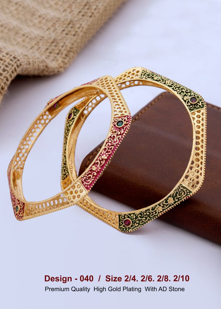 GOLD COVERING BANGLES 040