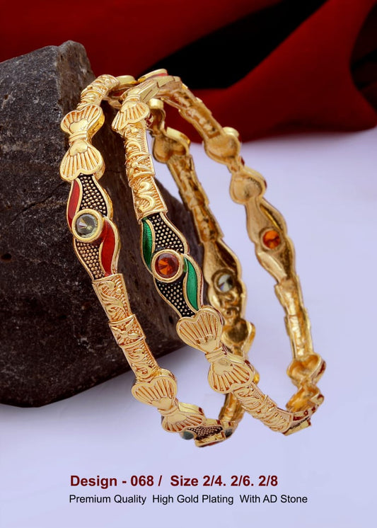 GOLD COVERING BANGLES 068