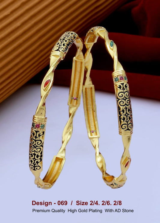GOLD COVERING BANGLES 069