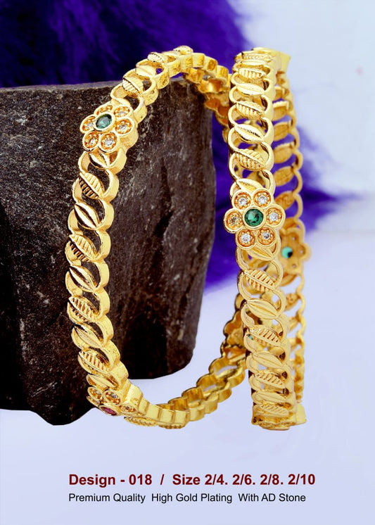 GOLD COVERING BANGLES 018