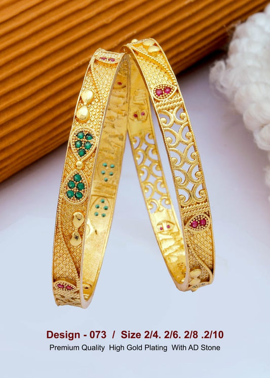 GOLD COVERING BANGLES 073