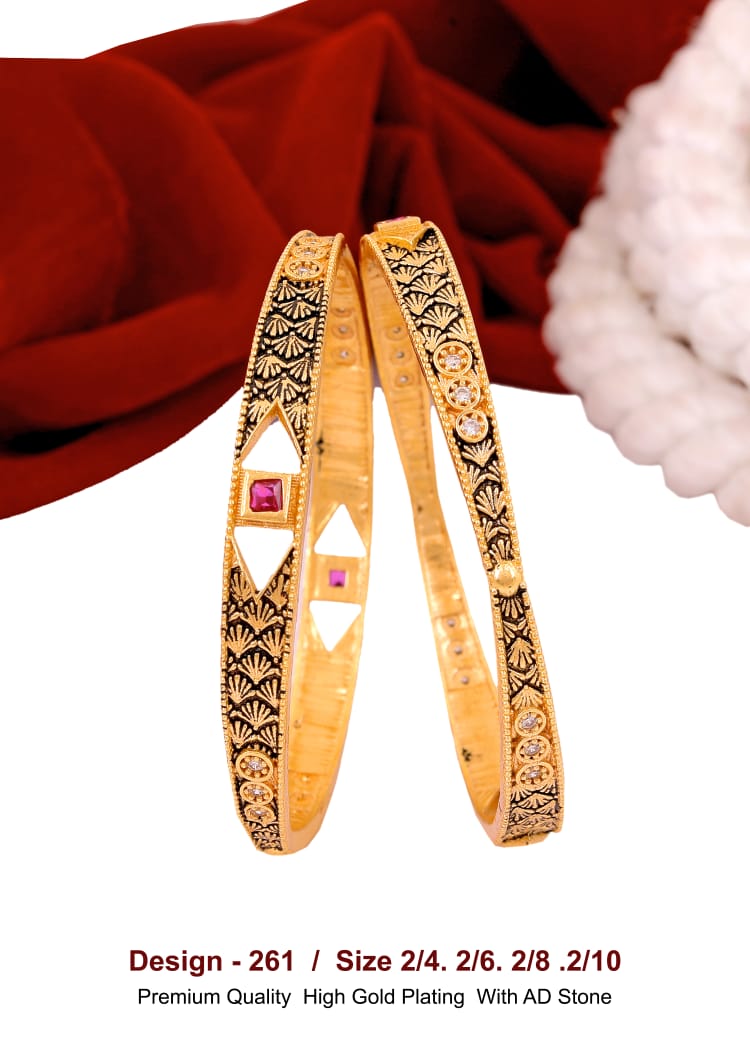 GOLD COVERING BANGLES 261
