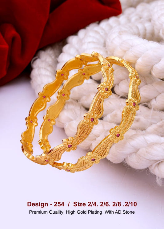 GOLD COVERING BANGLES 254