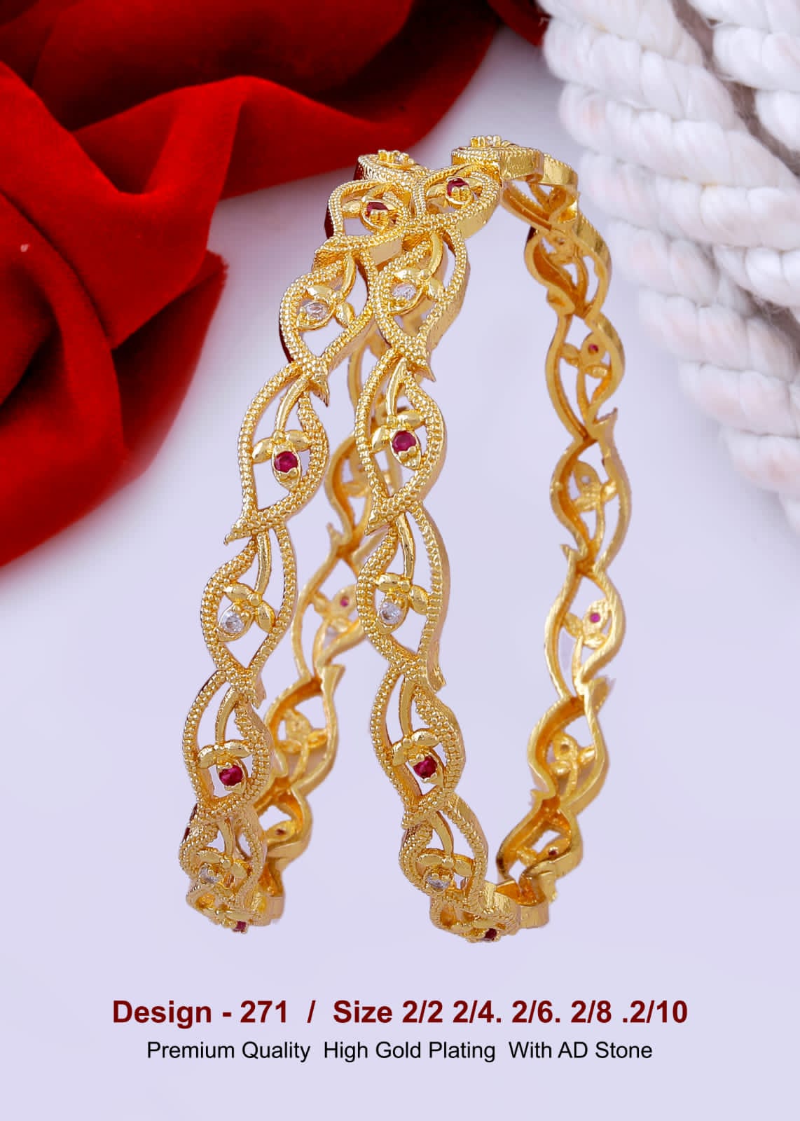 GOLD COVERING BANGLES 271