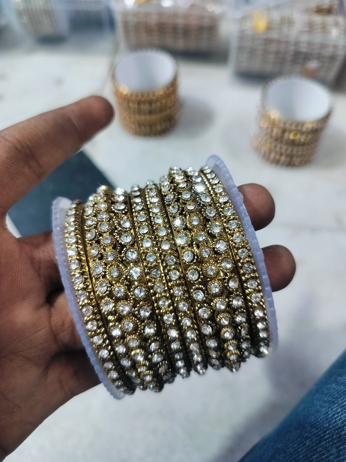 ANTIKE LOOK OXIDISED SET BANGLES