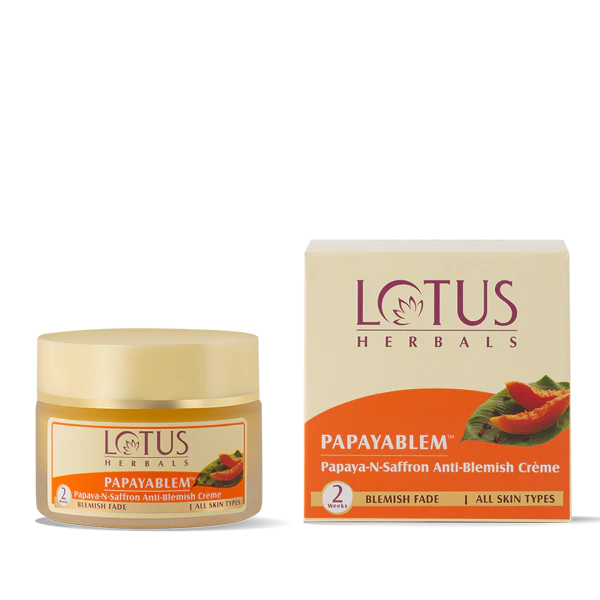 Lotus Herbals PAPAYA BLEM Papaya-n-Saffron Anti-Blemish Cream