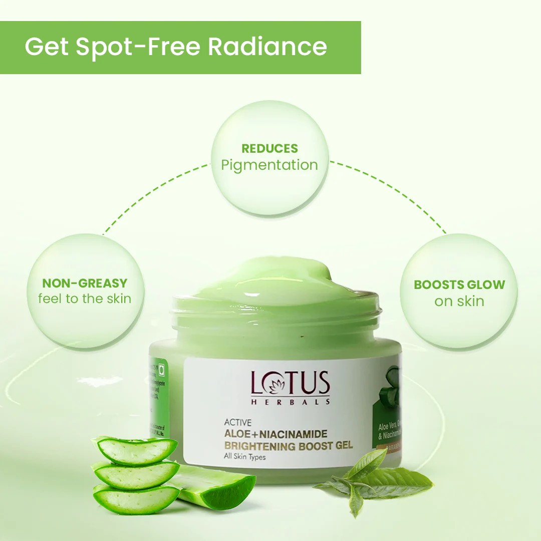 Lotus Herbals Active Aloe + Niacinamide Brightening Boost Gel