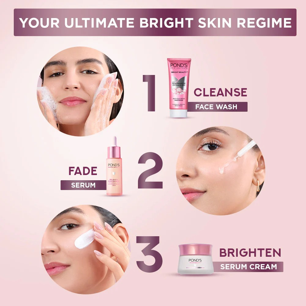 POND'S Bright Beauty SPF 15 PA ++ Day Cream Non-Oily, Mattifying Daily Face Moisturizer - With Niacinamide to Lighten Dark Spots for Glowing Skin