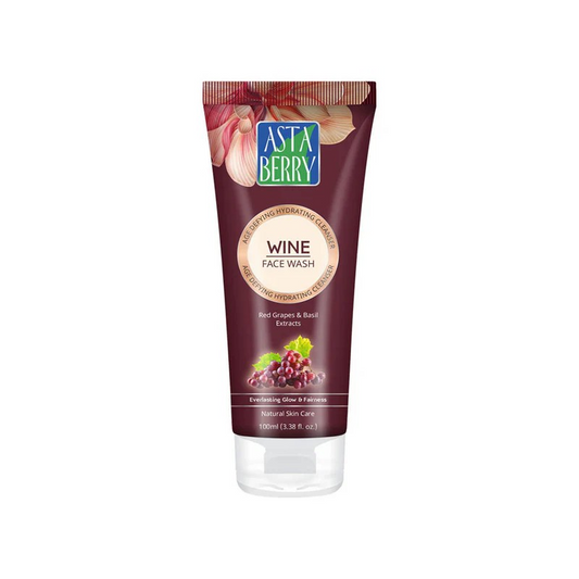 Astaberry Wine Face Wash for helps in cleansing and moisturization of the skin - providing glow and radiance | exerts a powerful antioxidant effect to help delay ageing